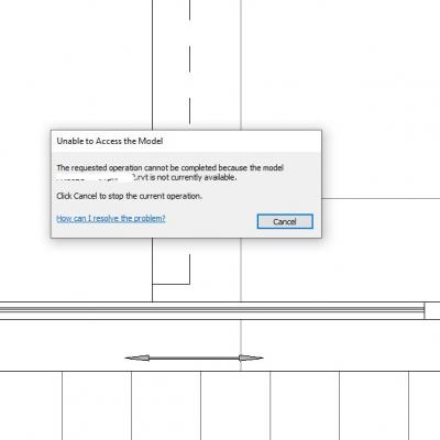 Lỗi file ""The Model Revit: is currently not available"
